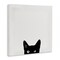 Stupell Industries Black Cat Peeking From Below Canvas Wall Art